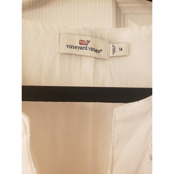 Vineyard Vines Seashell Eyelet Midi Dress White Lace Ruffle Size 14 NWT - Picture 6 of 13